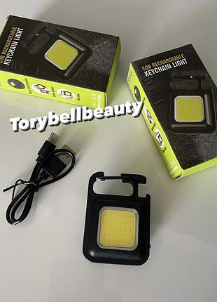 Фонарик брелок карабин keychain light открывашка карманный