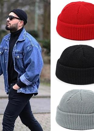 Шапка бини, докер унисекс. универсальный размер