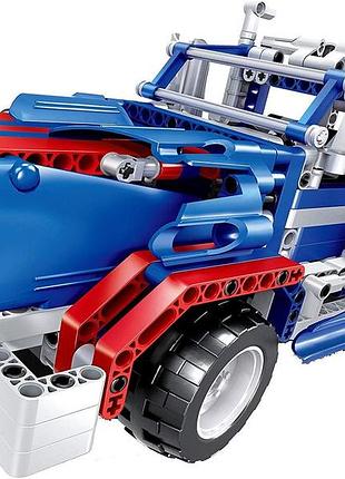 Конструктор на радиоуправлении, 2 в 1 грузовик и гоночная машинка. аккумулятор usb, qihui (8006)
