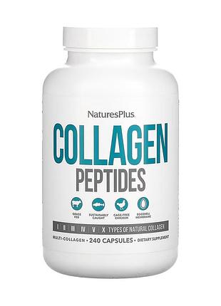 Collagen peptides, naturesplus, пептиди колагену, 240 капсул