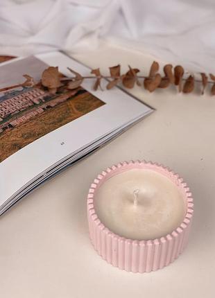 Cоевая свеча в гипсовом кашпо sky 8х4см без аромата