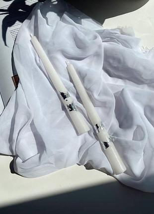 Набор аромасвечей со столового парафина с серебряным декором 2шт sensual vetiver