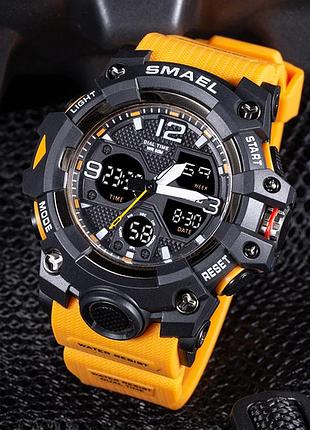 Часы наручные smael 8008 тактические ударопрочные водонепроницаемые каленое стекло