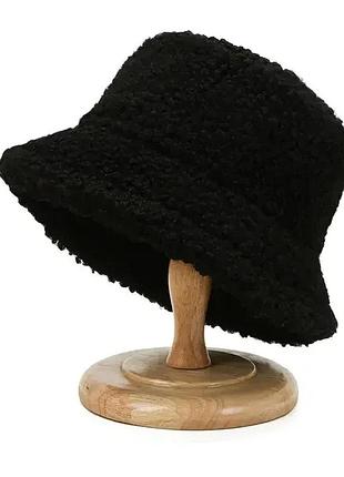 Тепла панама тедді чорна