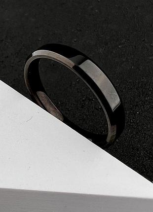 Кольцо американка из медицинской стали с эмалью 4мм rs-080, 15.3