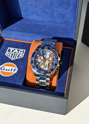 Мужские часы tag heuer formula 1 chronograph x gulf special edition caz101at.ba0842