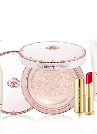 Солнцезащитный праймер-кушон для создания корейского нюдового макияжа с экстрактом хризантемы the history