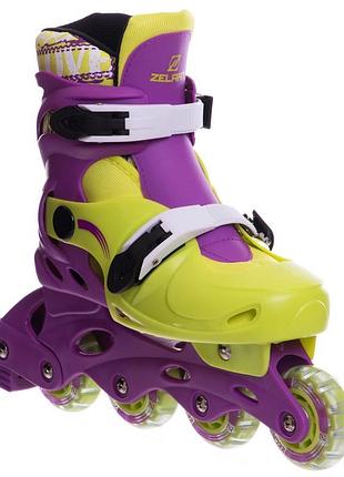 Роликовые коньки раздвижные z-2920 р-р 31-38 фиолетовый 35-38