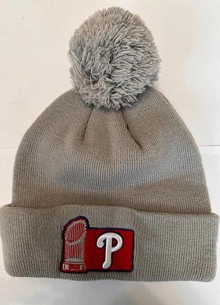 Вязана шапка зимова new era philadelphia phillies размер one size