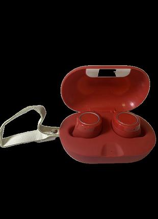 Беспроводные bluetooth наушники с зарядным кейсом gorsun v7 (цвет красный)