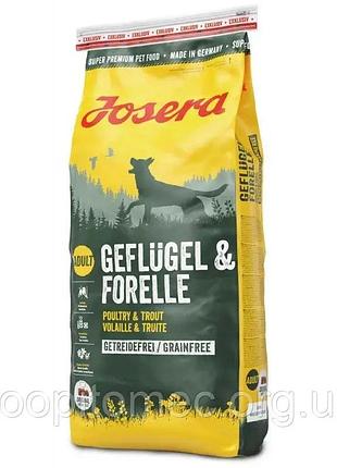 Josera geflügel & forelle йозера гефлюгель енд форелле (птиця та форель),15 кг