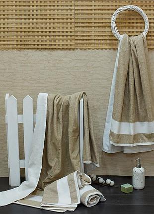 Рушник махровий (бавовна/льон) / 70*150 см