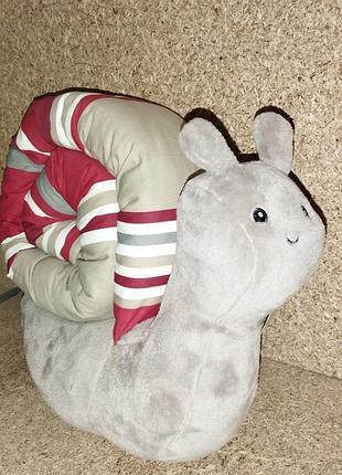 Подушка расборная декоративная улитка. игрушка трансформер