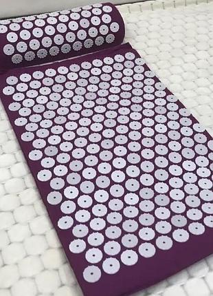 Набор массажный акупунктурный коврик для спины и подушка массажер с иголками мат