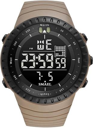 Годинник наручний smael 1237 тактичні удароміцні водонепроникні гартоване скло електронний дисплей