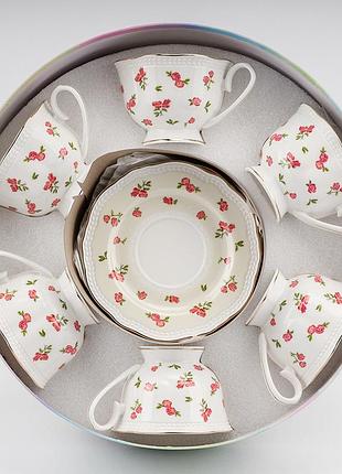 Набор "сад роз" на 6 персон, белый, 230 мл elisey