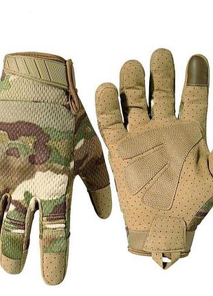 Армейские военные тактические перчатки полнопалые itouch мультикам xl