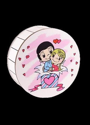 Подарочная коробочка круглая любовь это... дарить любовь