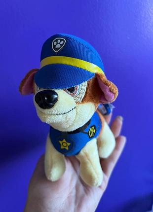 Мягкая игрушка брелок гонщик 13 см щенячий патруль плюшевая