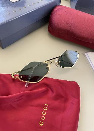 Сонцезахисні окуляри uv 400 для дівчини gucci брендові жіночі окуляри гуччі стильні очки для жінки