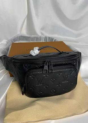 Брендовая кожаная бананка для девушки луи витон женская поясная сумка louis vuitton городская нагрудная сумка