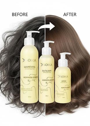 Soika набір для волосся "формула блиску", 3 од.