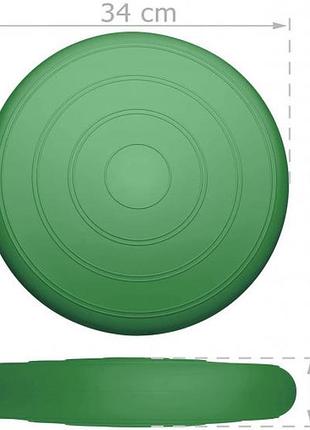 Балансувальна масажна подушка гладка easyfit balance cushion темно-зелений