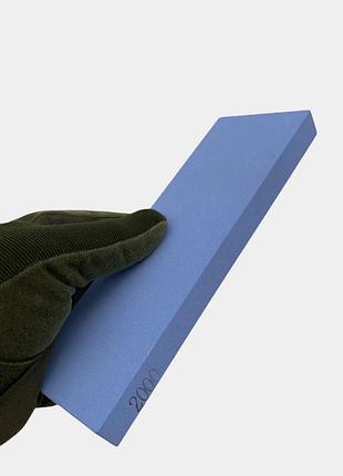 Водний точильний камінь одношаровий 2000 grit, точила для ножів на гумовій підставці