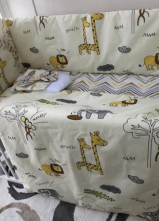 Комплект постельного белья baby comfort кроха жирафики