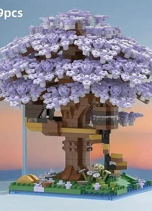 Конструктор сакура фиолетовая лавандовая magic blocks 3d 1099 pcs