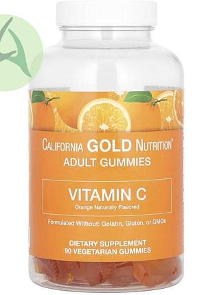 California gold nutrition, витамин c, натуральный апельсиновый вкус, 90 жевательных таблеток