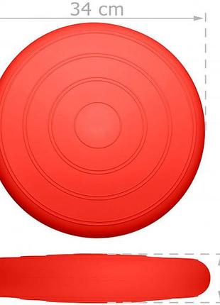 Балансувальна масажна подушка гладка easyfit balance cushion червоний