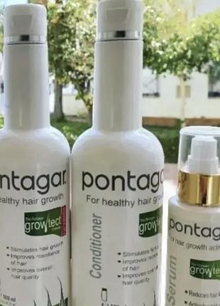 Набір pantogar шампунь, кондиціонер, сироватка проти випадіння волосся growtect formula