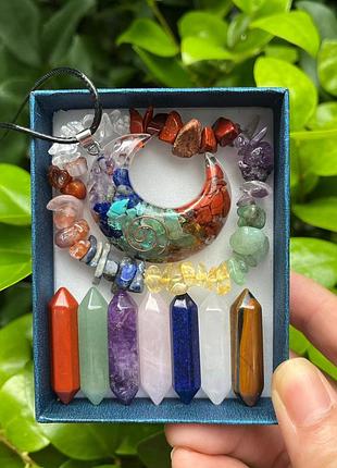 Набор 7 шт. заострённых декоративных кристаллов