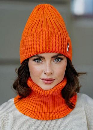 Комплект шапка і баф,комплект жіночий,шапка без підкладу