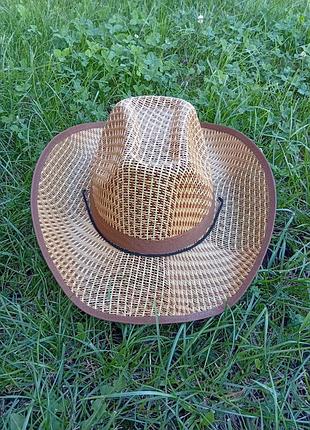 Плетёный рибацкая шляпа, ковбойская летняя шляпа
