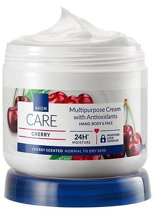 Мультифункціональний крем для обличчя, рук і тіла з антиоксидантами та ароматом вишні