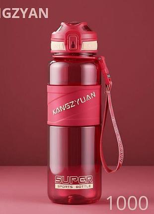 Спортивна пляшка із тритану 1000 мл червона