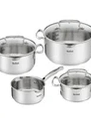 Набір каструль tefal duetto+ з кришкою 7 шт g719s734 нержавіюча сталь