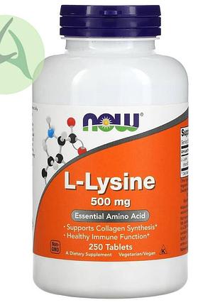 Now foods, l-лизин, 500 мг, 250 таблеток