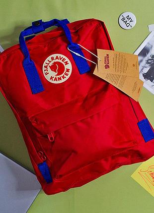 Рюкзак “fjällräven kånken double color” красный/синий