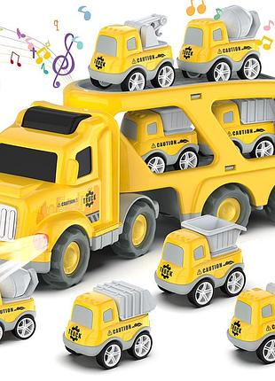 Ігровий набір машинок mori takk 5 в 1 для дітей, звук, світло