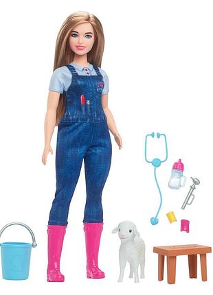 Уцінка, примята. лялька barbie ветеринар на фермі