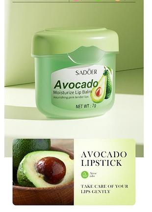 Бальзам вазелин для губ sadoer vaseline moisturize lip balm, 7г авокадо