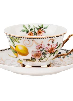 Фарфоровая чашка с блюдцем “elegant past”, 200 мл elisey