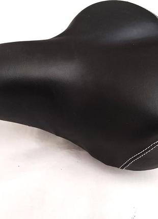 Большое седло комфортное мягкое большое с амортизатором пружины для велосипеда, черное