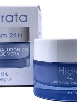 Deliplus крем для лица deliplus hidrata 24h textura rica с гиалуроновой кислотой и алоэ вера 50 мл