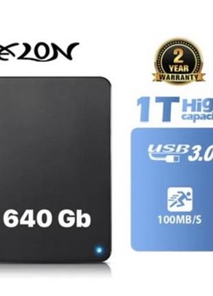 Портативний зовнішній жорсткий диск хlon hd 640gb гігабайт usb 3.0 для пк/windows/mac/ps4/xbox/linux 640