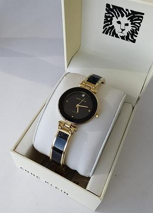 Жіночий годинник з справжнім діамантом anne klein ak/1980bkgb