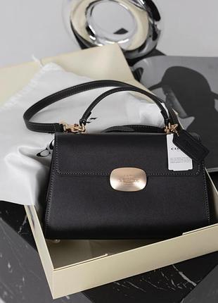 Классическая женская сумка коуч брендовая кожаная сумка coach городская черная сумка для девушки
